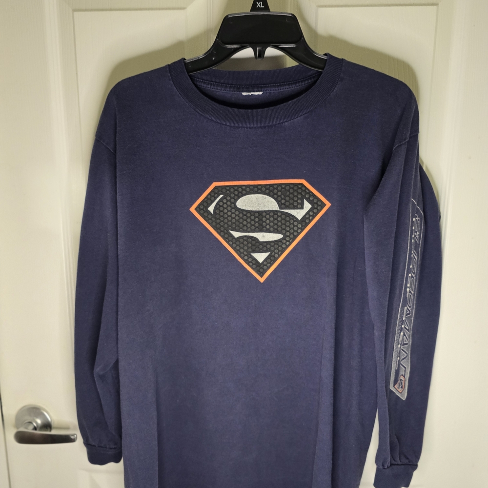 Vintage Superman Logo Long Sleeve Shirt